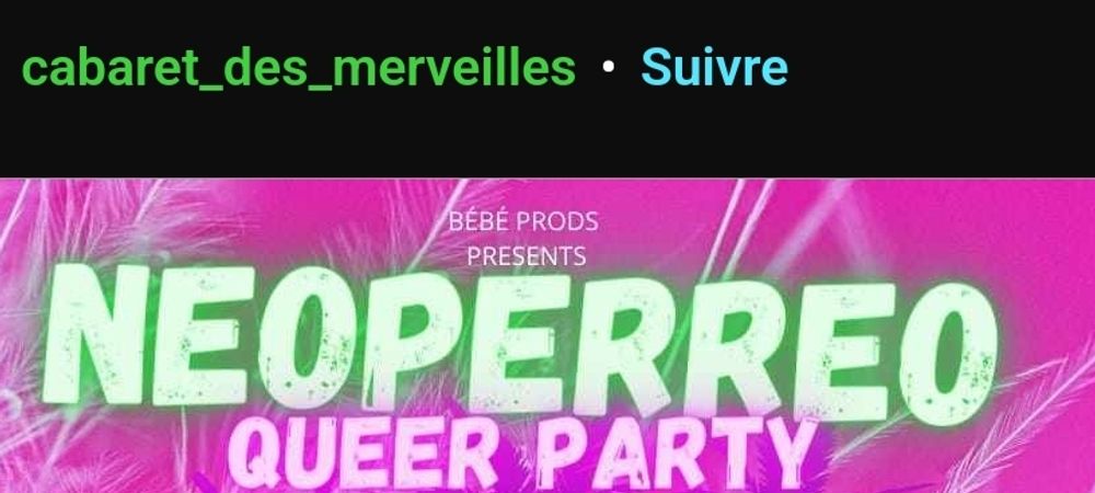 Soirée Neoperreo au cabaret des merveilles