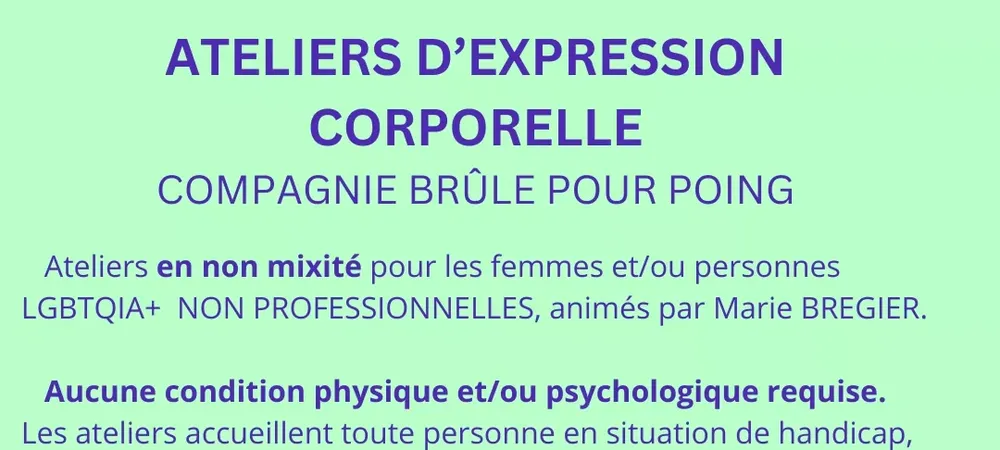 Atelier d'expression corporelle en non mixité