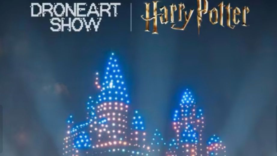 Lyon drone art show Harry Potter đȘđ