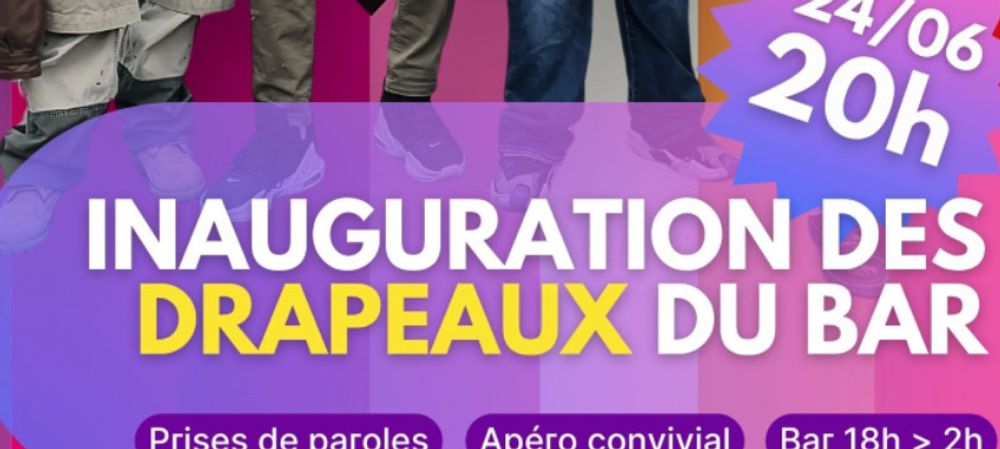 Inauguration des drapeaux du bar