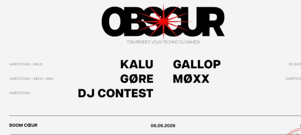 OBSCUR — sortie techno underground