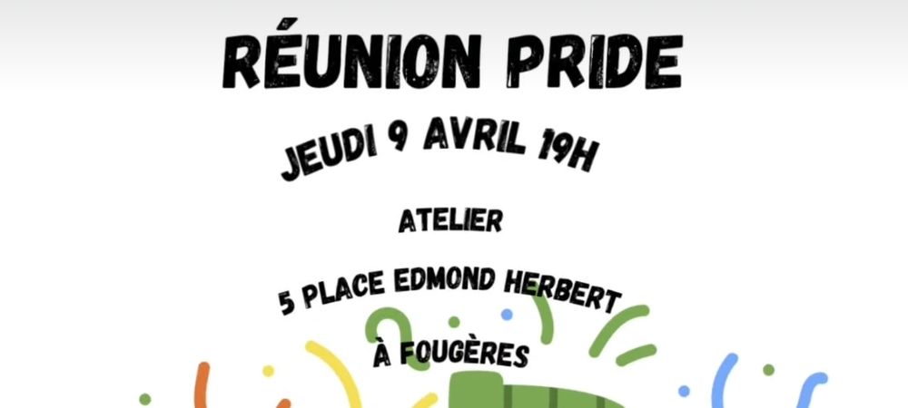 🏳️‍🌈 Réu plénière Pride Fougères
