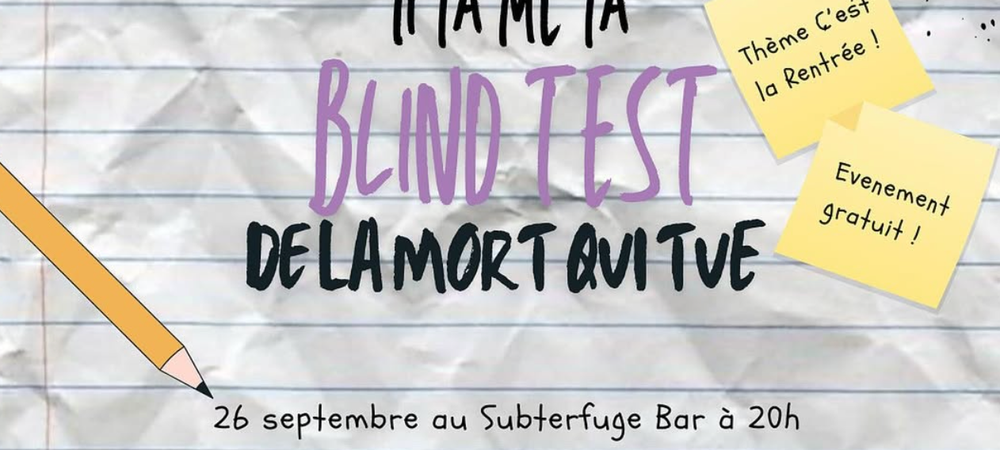 Soirée Blind Test de la rentrée