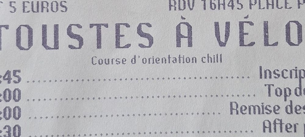 Toustes à vélo !