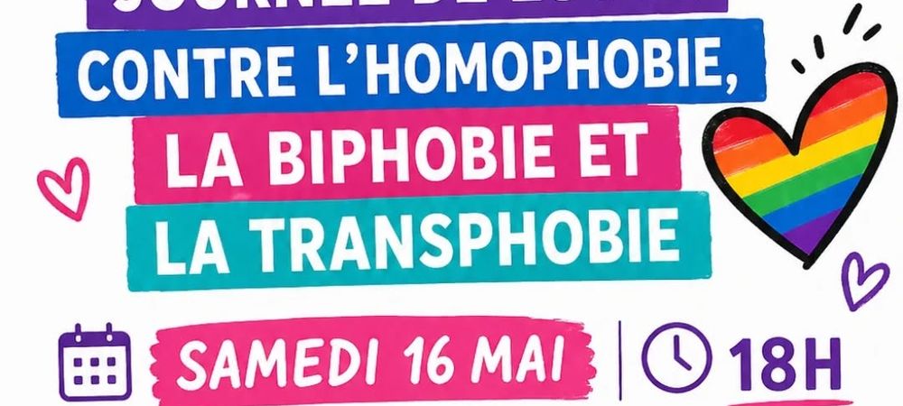 Rassemblement pour la Journée internationale de lutte contre l’homophobie, la biphobie et la transphobie