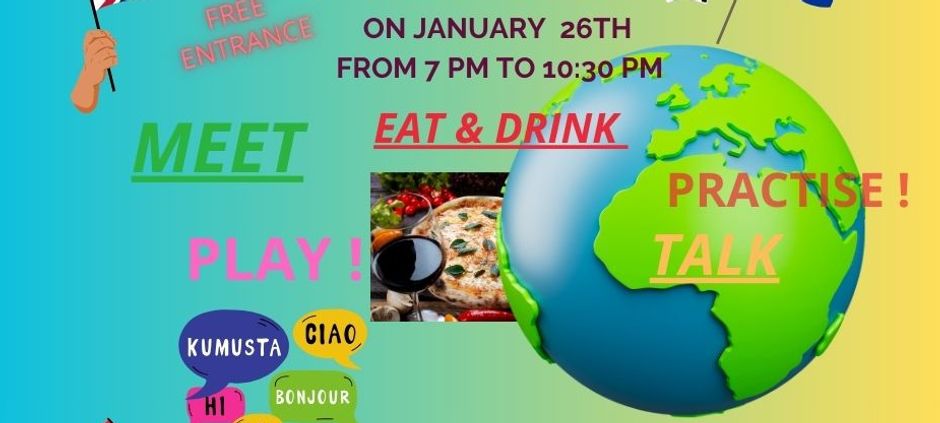 Multilingo Café 🌎 Speak English and All Languages & Play Board Games 🃏🧩🎲