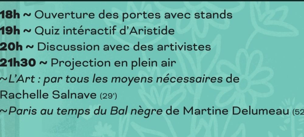 Ciné Plein Air - Decolonial Film Festival - L'art Populaire au Service des Luttes