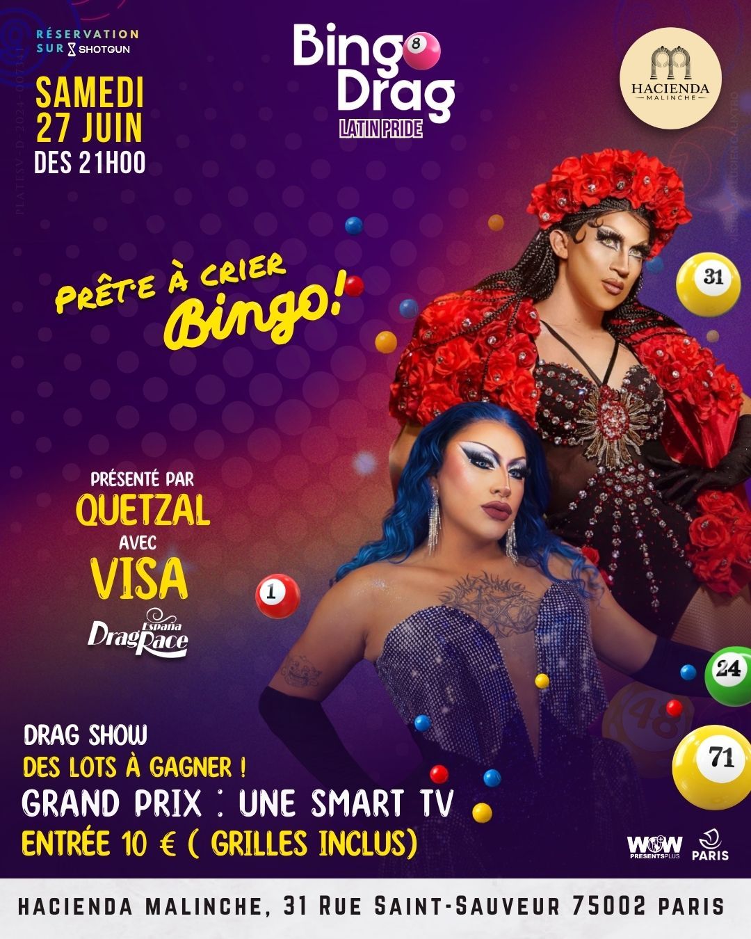 BINGO DRAG MUSICAL avec Visa (Drag Race Spain) - Pride Edition