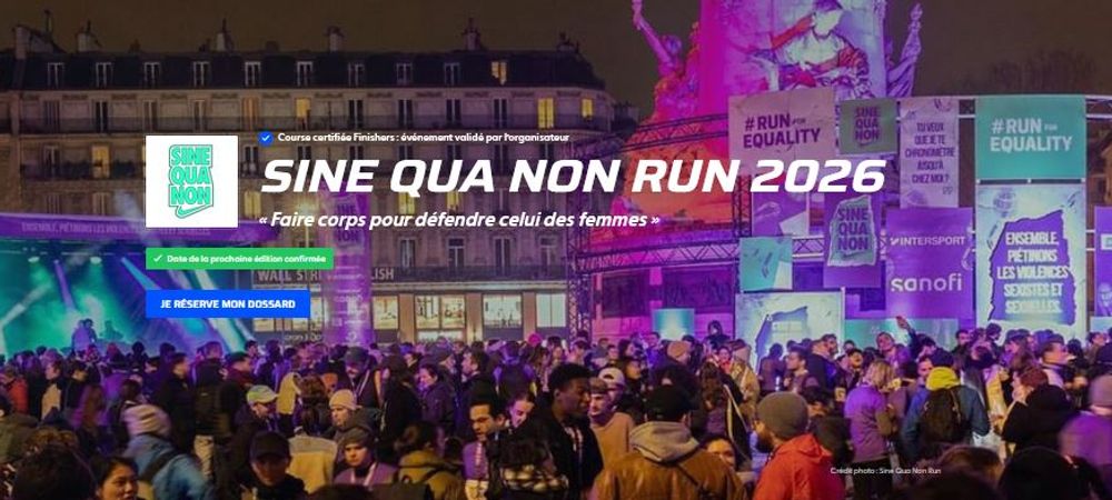 Course SINE QUA NON, 6km ou 10km, pour soutenir la cause des femmes