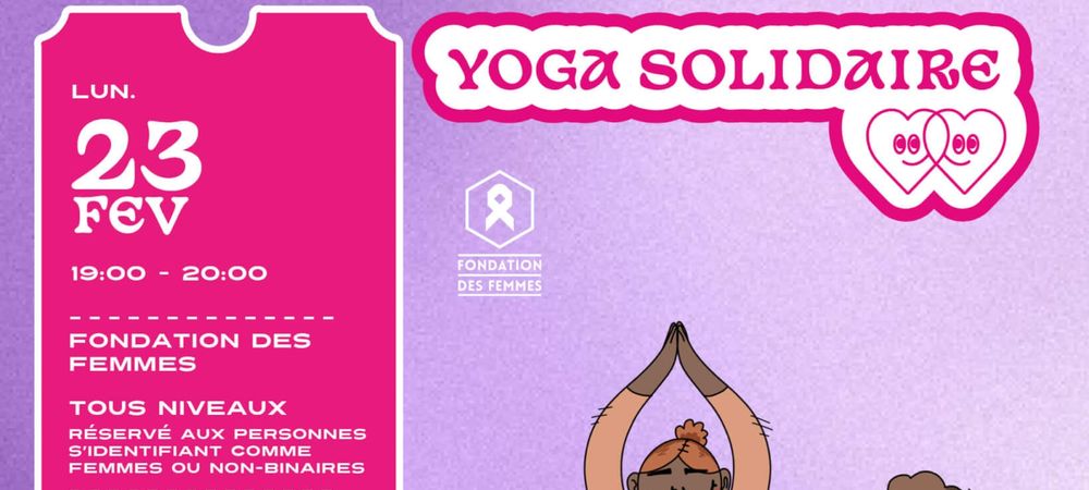 Cours de yoga solidaire (femme et personnes non binaires)