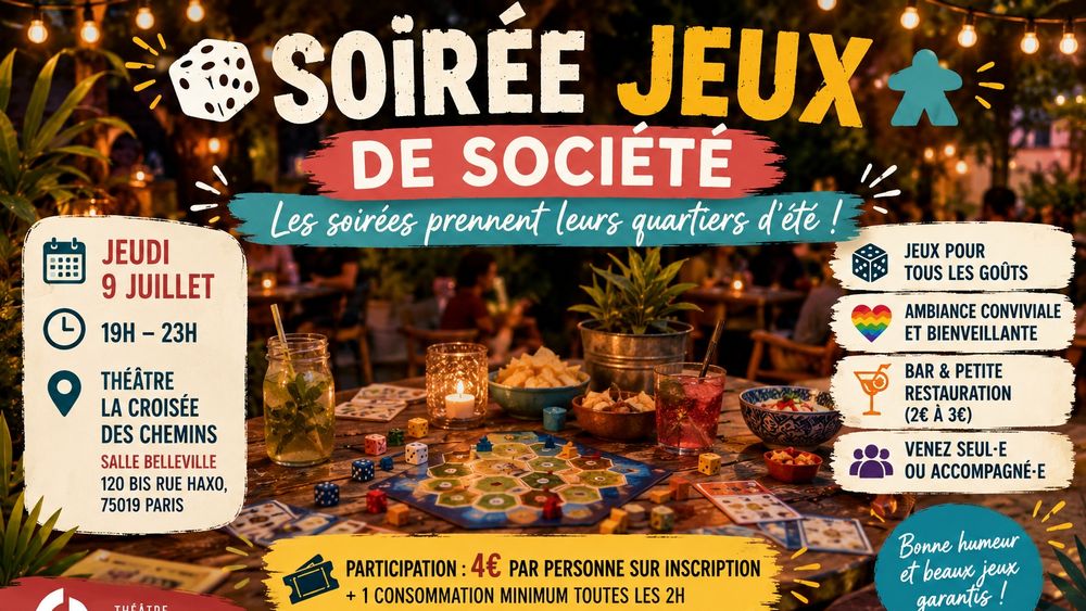 Soirée jeux de société au théâtre