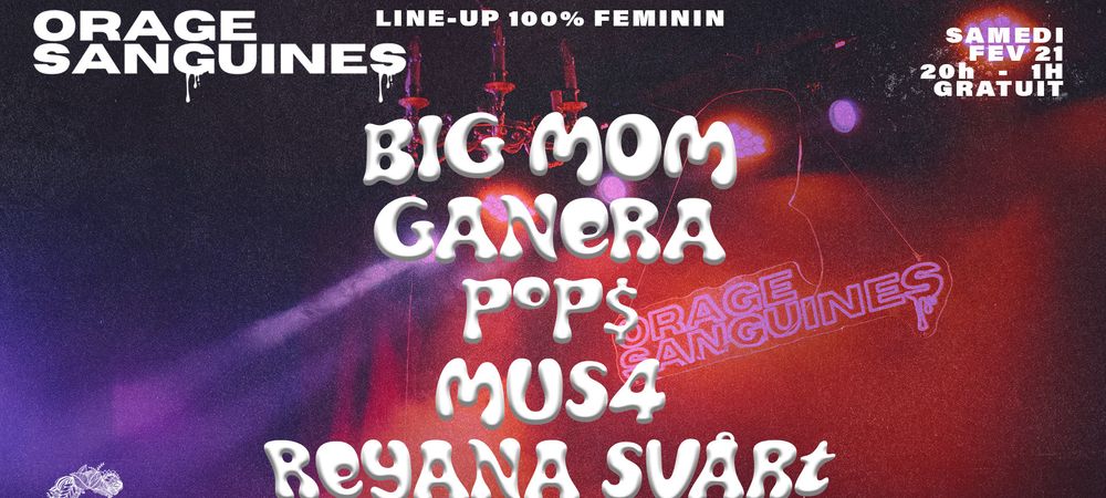 Orage sanguines line-up 100% femmes