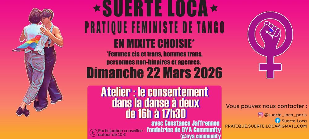 Atelier consentement dans la danse et pratique de tango en mixité choisie