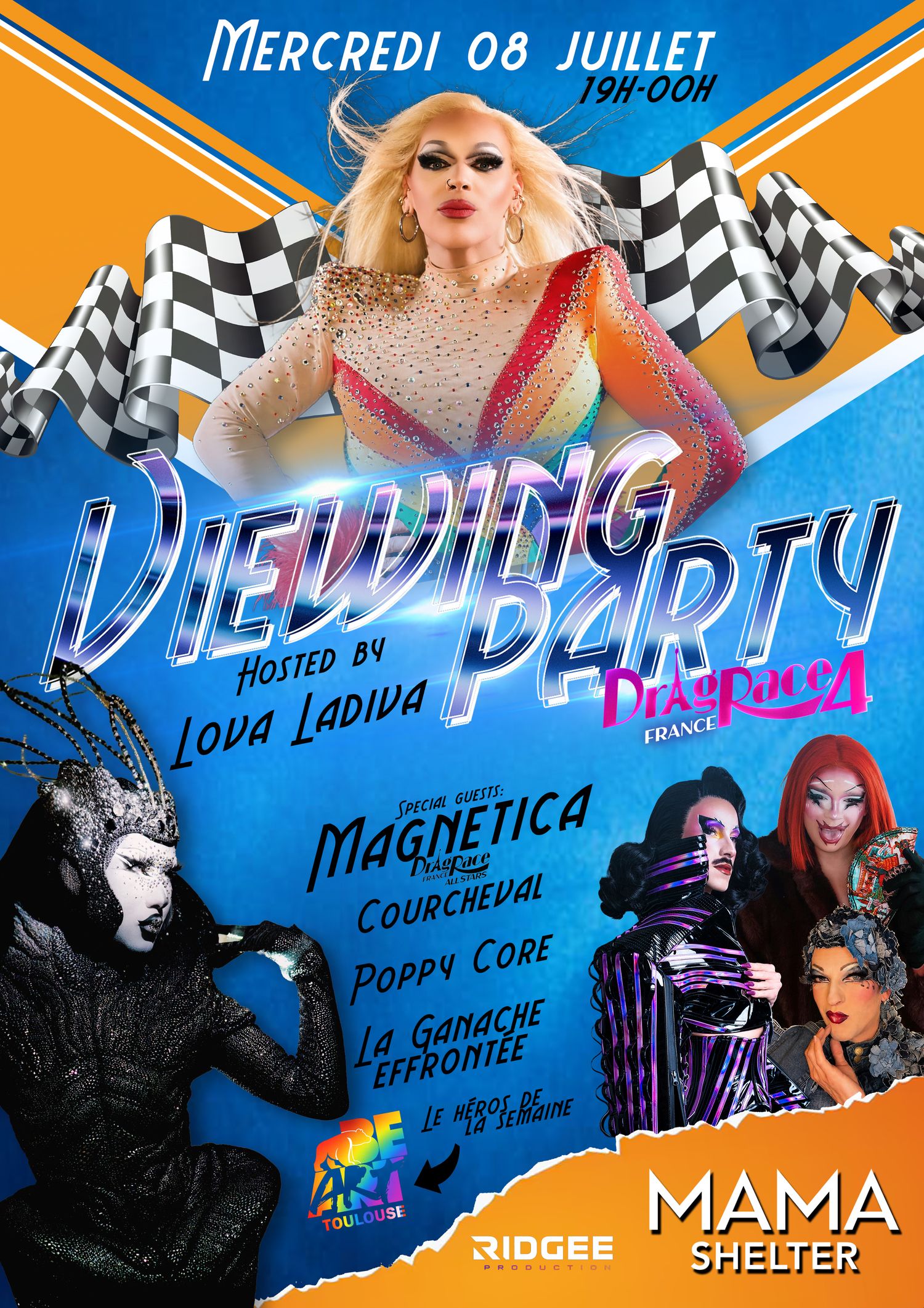 Episode 1 Viewing Party de Lova Ladiva Drag Race France 4