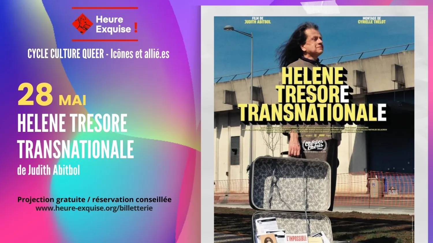 🏳️‍🌈 Projection Heure Exquise ! 🎬 HELENE TRESORE TRANSNATIONALE
