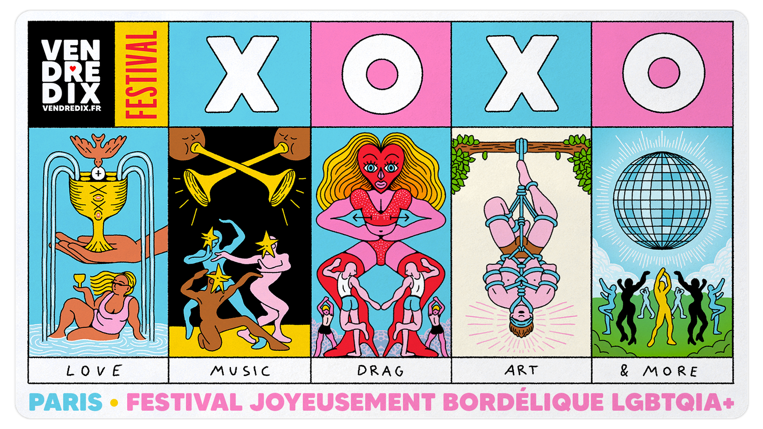 XOXO – PRIDE PARIS 2026 – Festival Joyeusement Bordélique LGBTQIA+