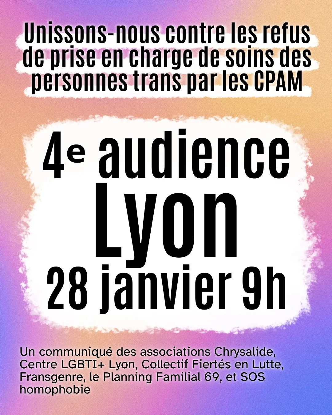 Rassemblement - Soutien aux personnes trans discriminées par la CPAM69
