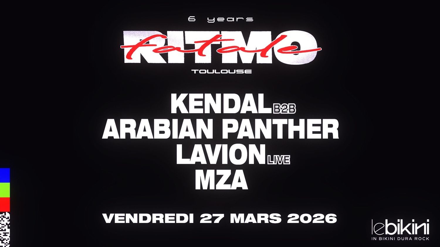 Ritmo Fatale: Kendal B2b Arabian Panther + Lavion Live + Mza