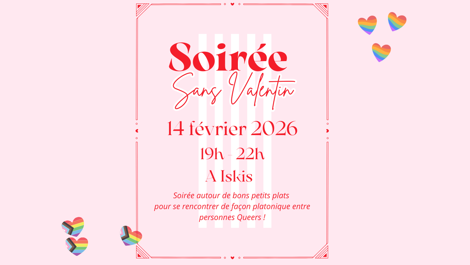 Soirée « Sans Valentin » (rencontres queers platoniques)