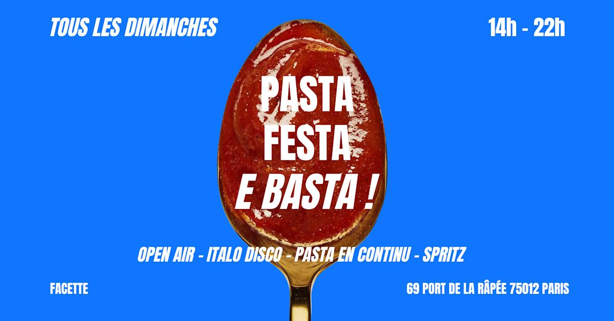 Pasta, Festa E Basta: Pasta, Open Air & Italodisco